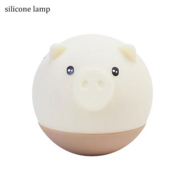 Süße Schweinebild -Baby -Silikon -Nachtlampe